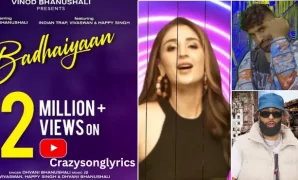 Badhaiyaan Lyrics in English - Dhvani Bhanushali